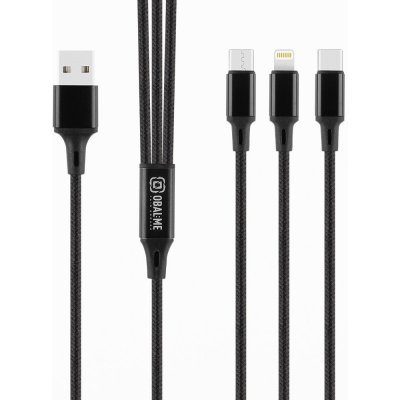 Obal Me 139728 3v1 AllConnect Fast Charge USB-A-USB-C Lightning Micro-USB 1.2m černý – Sleviste.cz