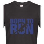 Bezvatriko pánské tričko Born to run Canvas pánské tričko s krátkým rukávem 1278 Černá