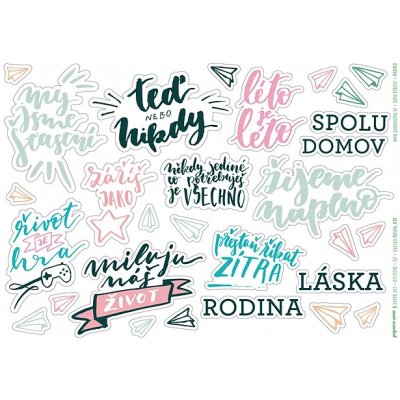 PAPERO AMO ♥ Papírové výseky - ŽIVOT JE HRA / My jsme šťastní – Zboží Dáma