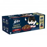 Felix Tasty Shreds hovězí kuře kachna krůta ve šťávě 44 x 80 g – Sleviste.cz