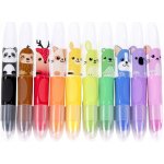 Derform Gelové voskové pastelky 10 barev vysouvací 469036 – Sleviste.cz