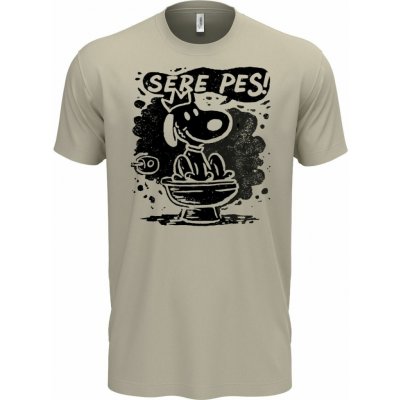 Sere pes černý potisk triko – Hledejceny.cz
