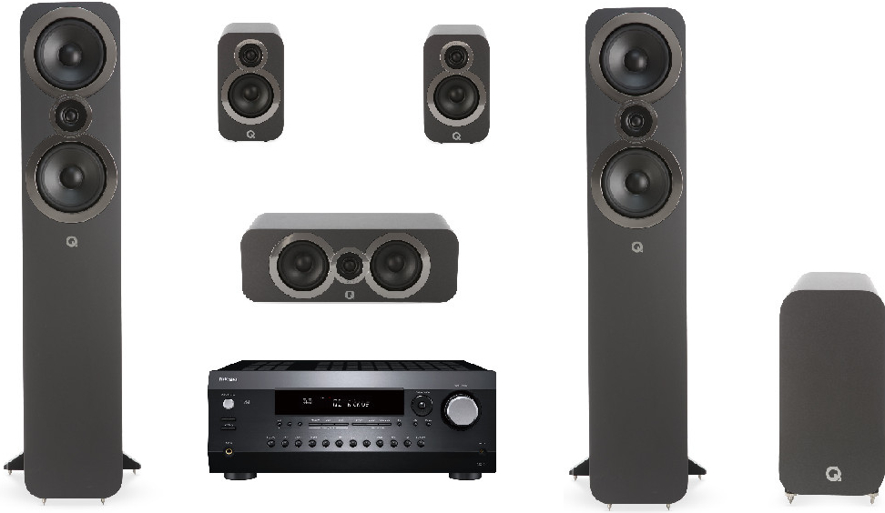 Q Acoustics Q 3050i 5.1/grafit + Integra DRX-2.4 AV receiver