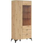 BRW Lamea Vysoká 90 S632-REG1D1W2S Dub Artisan – Hledejceny.cz