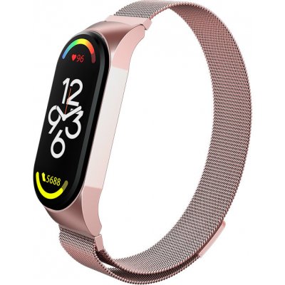 Xiaomi Milánský tah magnetický - kovový náhradní řemínek pro Mi Band 7 Rose Růžová MBSCZ-7MT04 – Zboží Živě