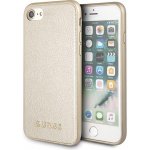 Kryt GUESS IriDescent pro Apple iPhone 7 / 8 / SE (2020) / SE (2022) - umělá kůže - zlatý – Zboží Mobilmania