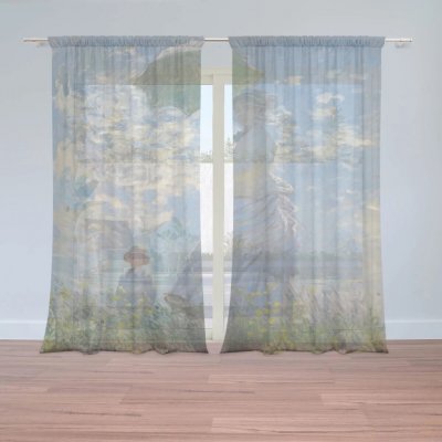 Sablio Záclony Dáma se slunečníkem - Claude Monet: 2ks 150x250cm – Zboží Mobilmania