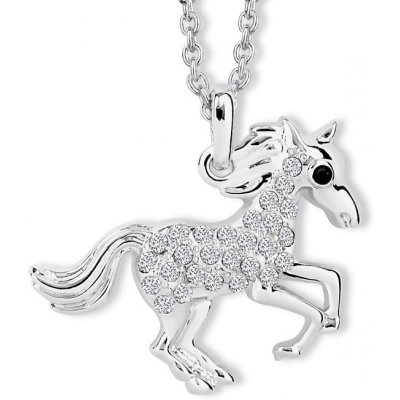 CRYSTalp Originální náhrdelník kůň s krystaly 30108.HOR.R – Hledejceny.cz