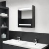 Koupelnový nábytek zahrada-XL LED koupelnová skříňka se zrcadlem antracitová 50 x 14 x 60 cm