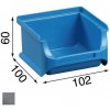 Úložný box Allit Plastové boxy na drobný materiál 102x100x60 mm šedé