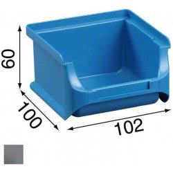 Allit Plastové boxy na drobný materiál 102x100x60 mm šedé