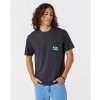 Pánské Tričko Rip Curl SHAPER EMBROIDERY SS TEE Washed Black