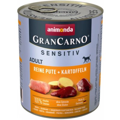 Animonda Gran Carno Sensitiv Adult krůtí s bramborami 800 g – Zboží Mobilmania