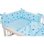 Baby Nellys 3-dílná sada mantinel s povlečením Minky Baby Stars sv. modrá 120 x 90 cm – Zboží Dáma