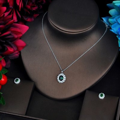 Éternelle souprava šperků Swarovski Elements Felipa Smaragd SET-N-549 zelená – Zboží Dáma