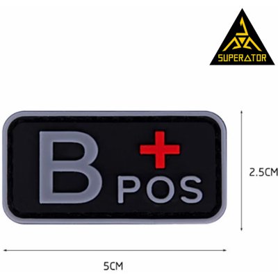Krevní skupina 0- 0+ A- A+ B- B+ AB- AB+ Plastová nášivka na suchý zip, PVC 3D Velcro Patch krevní skupina: B+ – Zbozi.Blesk.cz