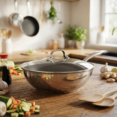 Siguro Wok Pure Delight, průměr 28 cm, s poklicí, ocel, ILAG – Hledejceny.cz