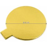 Cake star Podložka pod minidezerty zlato-stříbrná kruh 8 cm – Sleviste.cz