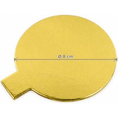 Cake star Podložka pod minidezerty zlato-stříbrná kruh 8 cm – Sleviste.cz