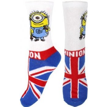 E plus M Chlapecké ponožky Mimoni - modro-bílé