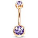 Šperky4U zlacený piercing do pupíku banánek BS01055-TZ – Zboží Dáma