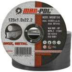 Mar-Pol Kotouč řezný 125 x 1,0 x 22,2 mm M08114 – Sleviste.cz