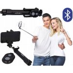 K07 Selfie teleskopická tyč se stativem a Bluetooth, černá 5903396033605 – Zboží Živě