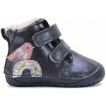D.D.Step W070-52624 dětské barefoot zimní boty s kožíškem ptáček modrý – Hledejceny.cz