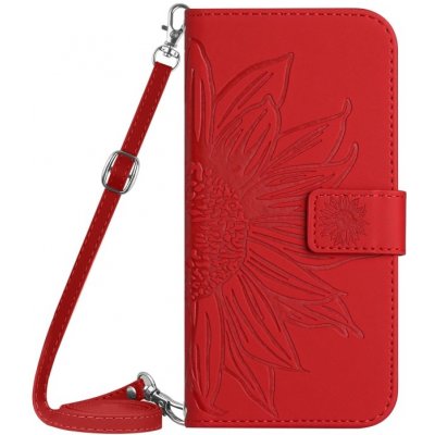 Vsechnonamobil 65125 ART SUN FLOWER Peněženkové pouzdro s řemínkem Motorola Edge 40 Neo červené – Zboží Živě