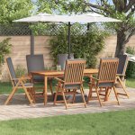 Omaxi 623300 Zahradní křeslo s polštářem 6 ks Hnědá 57 x 71.5 x 104 cm – Hledejceny.cz