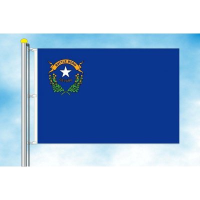 LIBEA, s.r.o. Nevada vlajka Rozměr: 60×90 cm, Uchycení: Karabiny na stožár – Hledejceny.cz