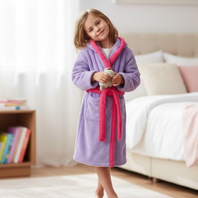 Kugo KP9915 dívčí župan fialový – Zboží Dáma