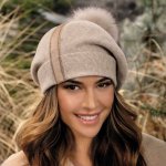 Krumlovanka čepice s bambulí Woolmark W-0818/960 BBZ béžová melanž – Hledejceny.cz