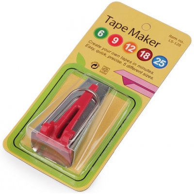 Prima-obchod Zakladač šikmých proužků šíře 12 mm, 18 mm, 25 mm, barva 2 (18 mm) červená – Zbozi.Blesk.cz