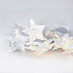 Solight LED řetěz vánoční hvězdy kovové bílé 10LED 1m 2x AA IP20 – Hledejceny.cz
