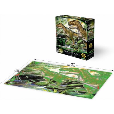 PRIME 3D Svítící puzzle Dvojitá DINO pohroma 100 ks – Zboží Dáma