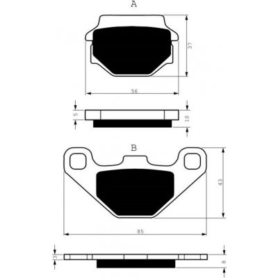 Zadní brzdové destičky Goldfren Kawasaki KLE 500 1991-2007 směs AD – Zbozi.Blesk.cz