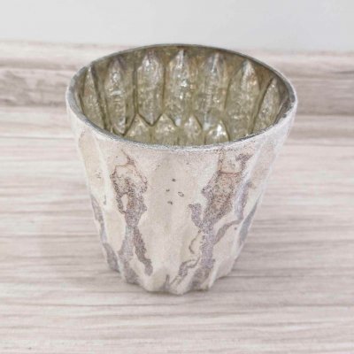 Clayre & Eef Skleněný svícen béžový, 7,5 x 8 cm – Hledejceny.cz
