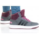 adidas hoops MID 2.0 K šedá černá růžová – Zboží Dáma