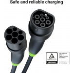 Green Cell Nabíjecí kabel Snap Typ 2 3-fáze 22 kW délka 7 metrů pro Tesla Model 3 S X Y, VW ID.3, ID.4 ID.5, Kia EV6 Audi E-Tron Fiat 500e a jiné | Zboží Auto