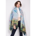 Classic Scarf šála s vlnou Paní Monetová a její syn Claude Monet světle modrá – Hledejceny.cz