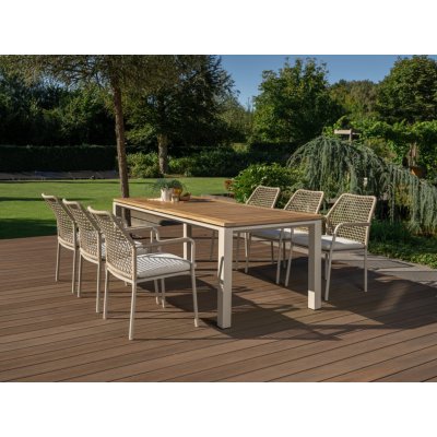 Concept teak Vienna stolní souprava 1+6 béžová – Hledejceny.cz