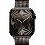 Apple Watch Series 10 46mm Cellular břidlicově šedý titan s břidlicově šedým milánským tahem M/L MWYW3QC/A – Zboží Živě