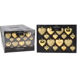 HOMESTYLING Vánoční ozdoby srdce 16ks 65 45 mm zlatá KO-CAN302800 – Hledejceny.cz