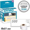 Etiketa Dymo 19mm x 51mm bílé 500 etiket S0722550