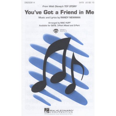 You've Got a Friend in Me from Toy Story SATB* + klavír/akordy – Hledejceny.cz