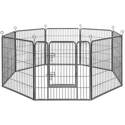 Fendrea 8-panelová ohrádka pro psy 240 x 80 x 80 cm šedá – Hledejceny.cz