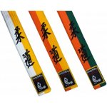 Judo půlené barevné pásky s nášivkou a výšivkou, Žluto-oranžová, MASUTAZU