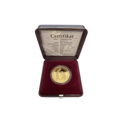 Česká mincovna zlatá medaile Zakládání vinic Karlem IV. 2008 Proof Číslovaná 1/2 oz – Zboží Mobilmania