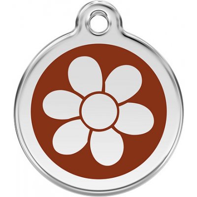 Red Dingo Květina hnědá M 30 mm – Zboží Mobilmania